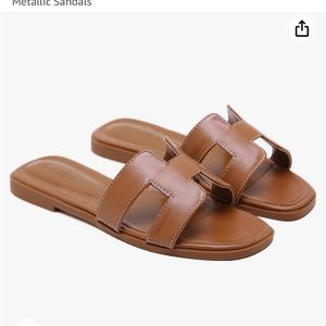 Flat Hband slide sandals